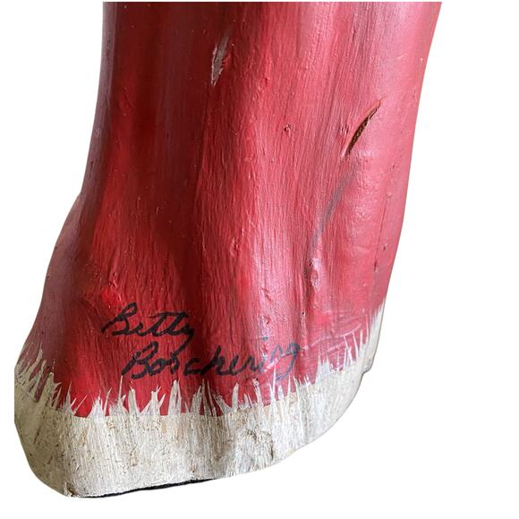 Vintage Hand Carved / Painted Wood Swedish Folk Art Santa Claus Figurine - Picture 7 of 11